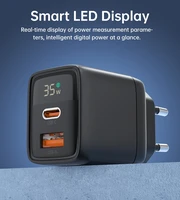 Įkroviklis Choetech PD6052 35W USB-C/USB-A juodas