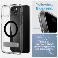 Spigen Ultra Hybrid S Magnetinis dėklas telefonui su stovu iPhone 15 - Juodas