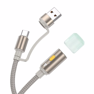 Kabelis USB A / USB C į LED šviesą Hoco 0,3 m UA38C auksinis