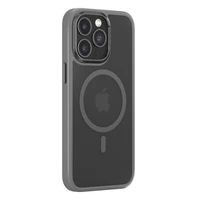 Dėklas telefonui Comma Joy Elegant Mag iPhone 15 pilkas
