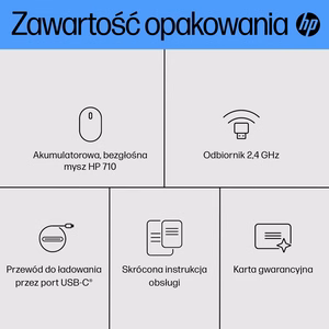 HP 710 įkraunama tyli pelė