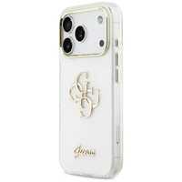 Guess IML 4G Script Metal Case for iPhone 17 Pro Max - White