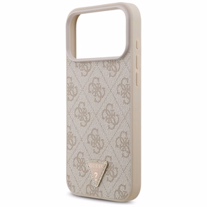 Odinis 4G trikampio logotipo Strass magnetinis dėklas telefonui iPhone 17 Pro Max - rožinis