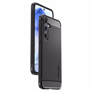 Spigen Rugged Armor dėklas, skirtas Samsung Galaxy A55 5G, matinis juodas