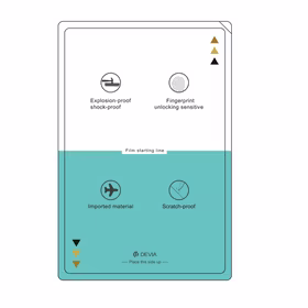"Devia" rinkinys Folijos matinis matas nuo sudužimo pjovimo mašinai 50 vnt., skirtas išmaniesiems telefonams LCD