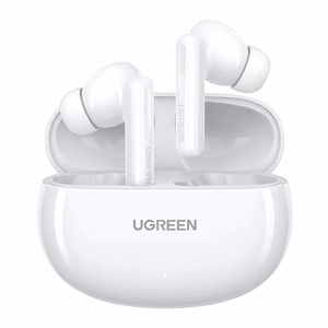 Ugreen HiTune T6 belaidės ausinės su ANC funkcija + USB-A - USB-C laidas baltos