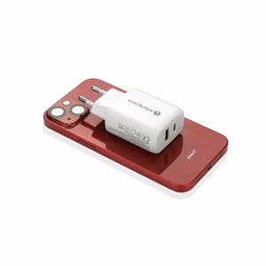 Įkroviklis 1 x USB Quick Charge 3.0, 1 x USB-C PD PPS 25W baltas