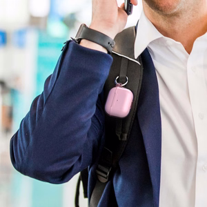 Speck Presidio Clear dėklas, skirtas Apple AirPods 3, su Microban antimikrobine apsauga, „Icy Pink“ spalvos