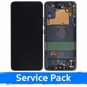 LCD ekranas suderinamas su Samsung A908 A90 5G 2019 juodas su rėmeliu (Service Pack)