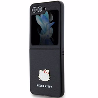 Hello Kitty Metal Logo Kitty Head dėklas Samsung Galaxy Z Flip 5 - juodas