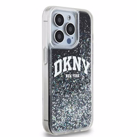 DKNY DKHCP15LLBNAEK iPhone 15 Pro6.1" juodas dėklas Liquid Glitter Big Logo