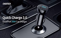Kroviklis CHOETECH 2xUSB A, 36W, QC3.0