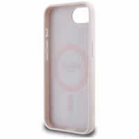 Guess Peony Script Logo Magnetinis dėklas telefonui iPhone 16e - rudas