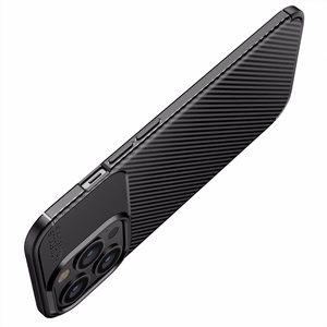 Чехол iPhone 14 PRO Carbon Premium черный