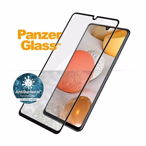 PanzerGlass E2E Super+ antibakterinis grūdintas stiklas Samsung Galaxy A42 5G – su juodu rėmeliu