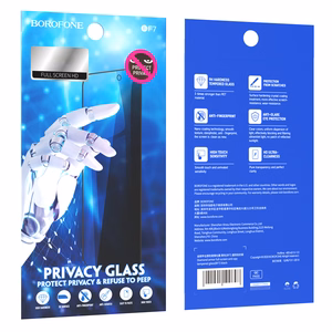 Borofone BF7 Diamond Armor Anti-spy grūdintas stiklas iPhone 12 Pro Max (10 vnt. rinkinys)
