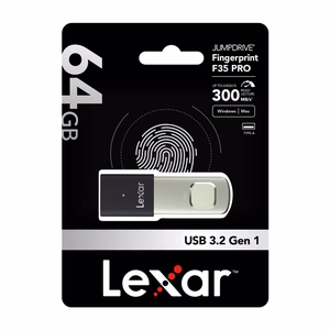 Флеш-накопитель Lexar F35pro USB 3.2 64GB с распознаванием отпечатков пальцев