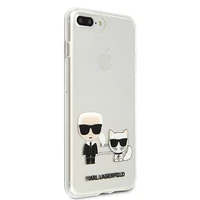 Karl Lagerfeld Karl & Choupette dėklas telefonui iPhone 7 / 8 Plus - permatomas
