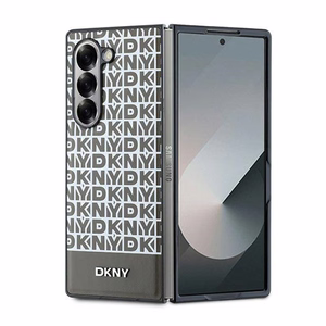 DKNY Pakartotinio rašto apatinės juostos dėklas Samsung Galaxy Z Fold 6 - rudas