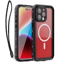 Atsparus vandeniui dėklas SHELLBOX DOT suderinamas su MagSafe IPHONE 15 Pro Max juodas