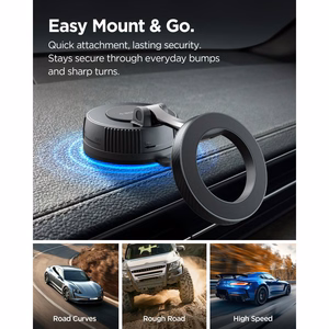SPIGEN MFT36 VACUUMLOCK MAGNETIC MAGSAFE automobilio laikiklis juodas