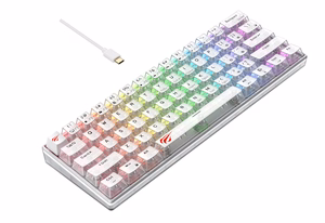 Havit KB903L - žaidimų klaviatūra (skaidri balta)