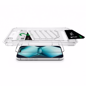 AmazingThing Titan +Care visą ekraną dengiantis grūdintas stiklas, skirtas iPhone 18 Pro Max, su montavimo rėmeliu