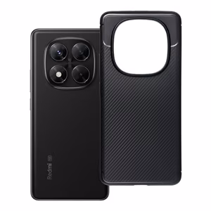 Dėklas telefonui CARBON PREMIUM XIAOMI Redmi Note 14 Pro Plus 5G juodas