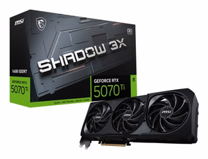 MSI GeForce RTX 5070 Ti 16G SHADOW 3X OC NVIDIA 16 GB GDDR7 vaizdo plokštė BULK