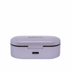 Guess GUTWST31EU TWS Bluetooth ausinės + įkrovimo stotelė violetinės/violetinės