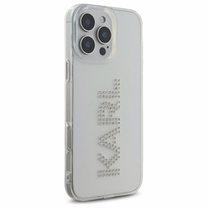 Karl Lagerfeld KLHCP16XHKLSTDCT iPhone 16 Pro Max 6.9" permatomas kietas dėklas IML Rhinestones logotipas