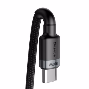 USB kabelis Baseus Cafule PD100W Type-C 2.0m pilkas-juodas CATKLF-ALG1