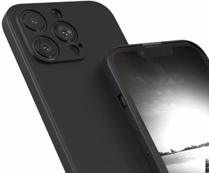 Dėklas Liquid Silicone 1.5mm Apple iPhone 13 juodas