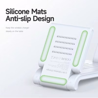 Bevielis įkroviklis Duzzona "W10-A 3in1" baltas 15W (skirta iPhone / Apple Watch / Airpods)