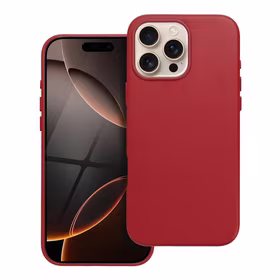 Dėklas Leather Mag Cover (MagSafe) skirtas iPhone 16 Pro Max raudonas