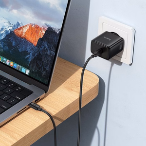 Telefono GaN įkroviklis Hoco USB C PD AVS 40W max 60W N83 juodas