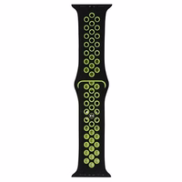 Beline Dirželis Apple Watch Sport Silicone 38/40/41mm juodas/žalsvai geltonas