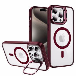 Tel Protect Magnetinis dėklas telefonui su stovu Iphone 14 bordo