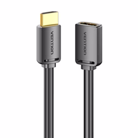 HDMI 2.0 vyriškos ir HDMI 2.0 moteriškos lyties prailginimo kabelis Vention AHCBH 2 m, 4K 60 Hz, (juodas)