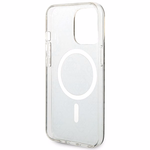 Rinkinys Guess GUBPP13LH4EACSW dėklas + įkroviklis iPhone 13 Pro rudas kietas dėklas su 4G raštu Magnetinis