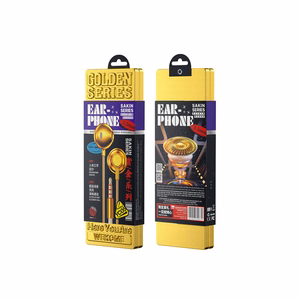 WEKOME YC05 Sakin Series laidinės į ausis įstatomos ausinės su 3,5 mm kištuku, aukso spalvos