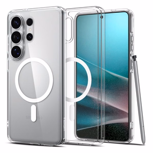 Spigen Ultra Hybrid Mag MagSafe Case for Samsung Galaxy S26 Ultra - Clear and White