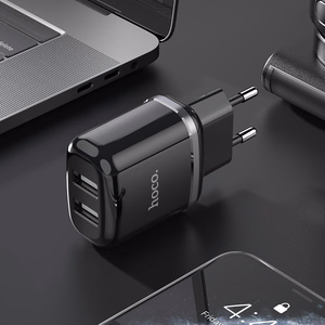 Įkroviklis Hoco N4 12W 2xUSB-A juodas