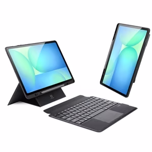 Dux Ducis DK serijos klaviatūros dėklas Samsung Tab S10 FE+ (Plus) su apšvietimu, juodas
