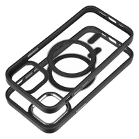 COLOR EDGE MAG COVER dėklas telefonui suderinamas su MagSafe iPhone 12 / 12 Pro juodas