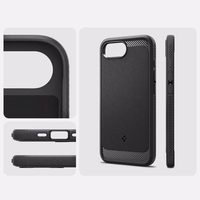 Spigen Core Armor Magnetinis MagSafe dėklas telefonui iPhone 16e - juodas