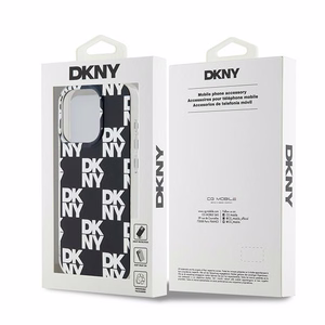 DKNY IML languotas mono raštas dėklas telefonui iPhone 15 Pro - juodas