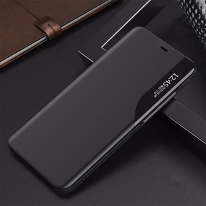 Eco Leather View Case elegant bookcase type case with kickstand for iPhone 13 Pro black