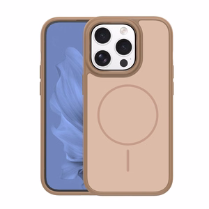 Frame Thin Mag dėklas for iPhone 15 Pro 6,1" rudas
