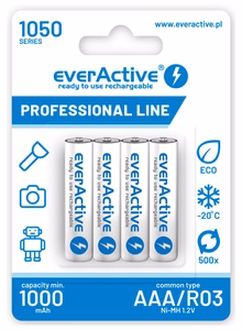 Аккумуляторы everActive Ni-MH R03 AAA 1050mAh Professional Line